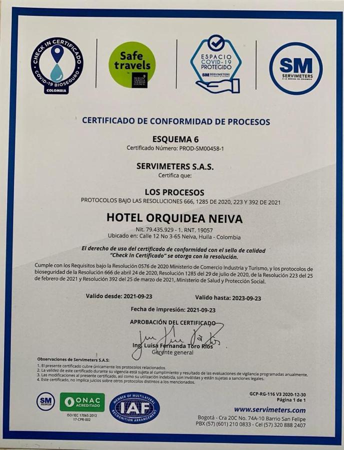 Hotel Orquídea Neiva Neiva  Exterior foto